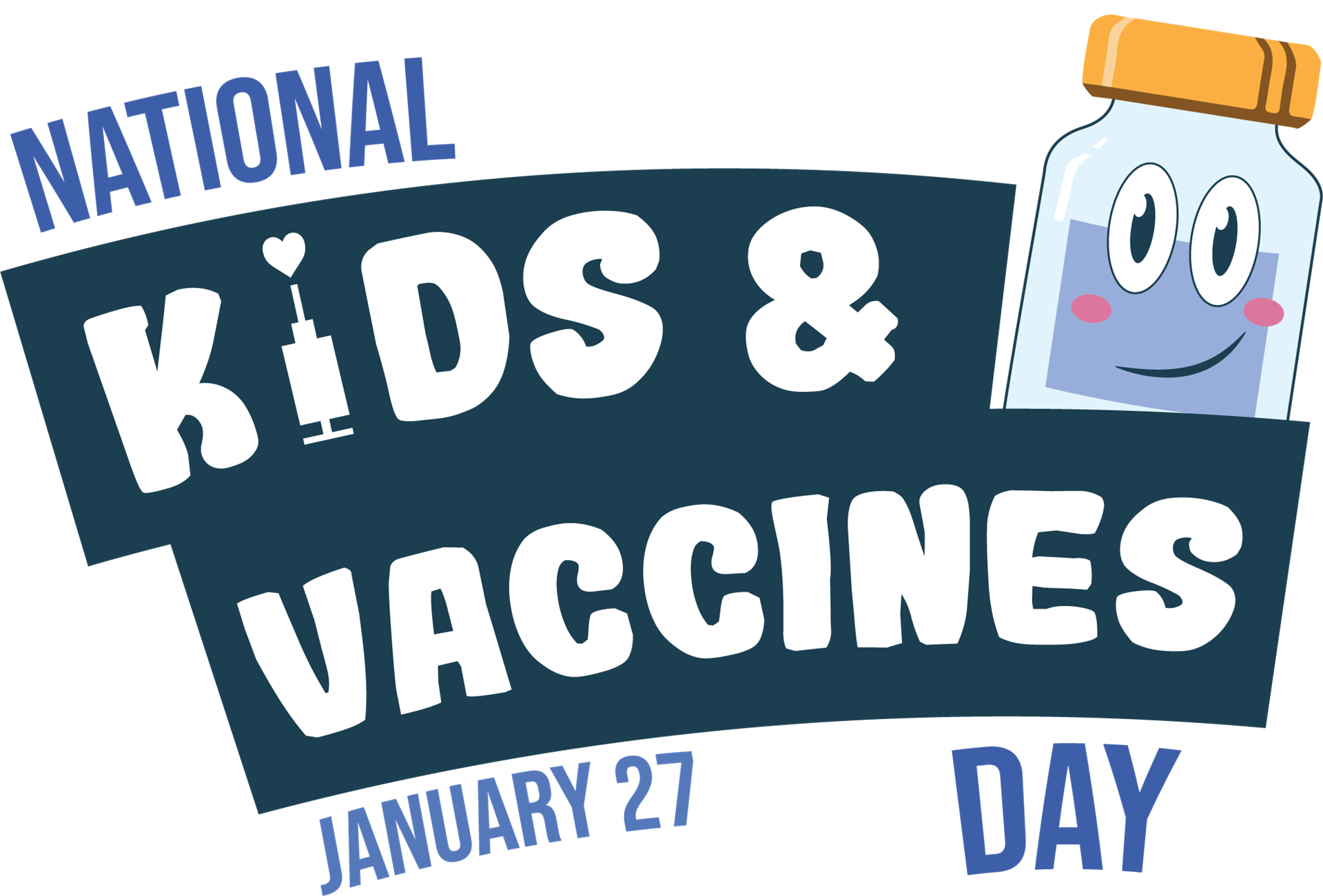 National Kids and Vaccines Day logo. January 27. 